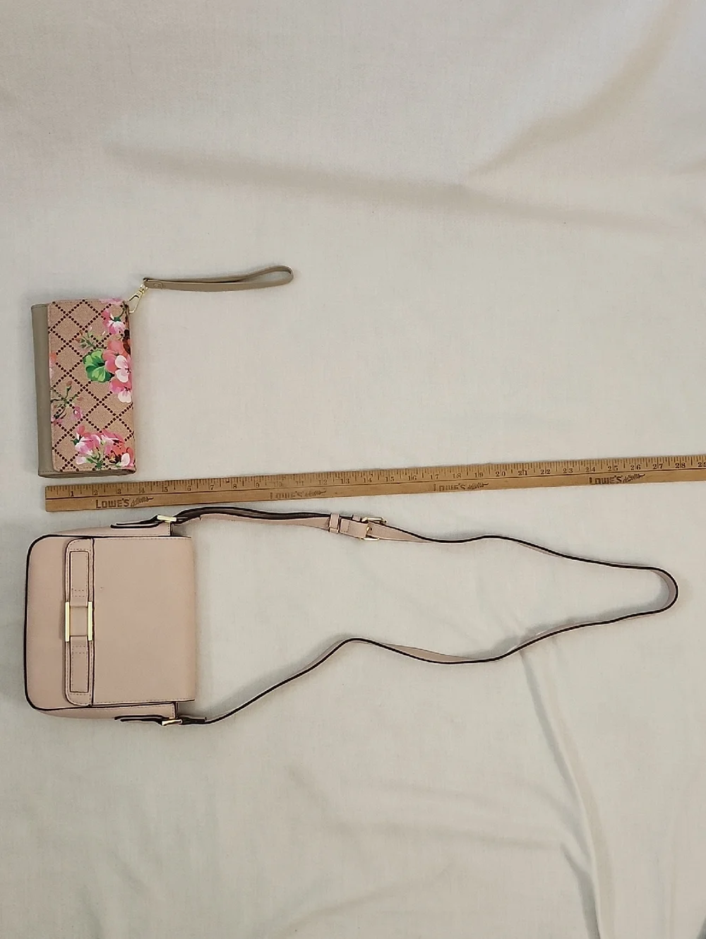 Merona Blush Crossbody with AR New York Floral Wristlet Set